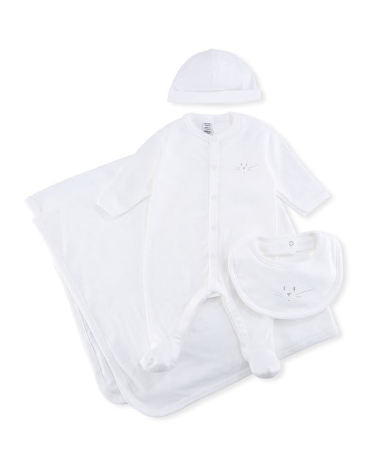 Petit Bateau Baby Gift Box Cotton Layette 4-piece Set