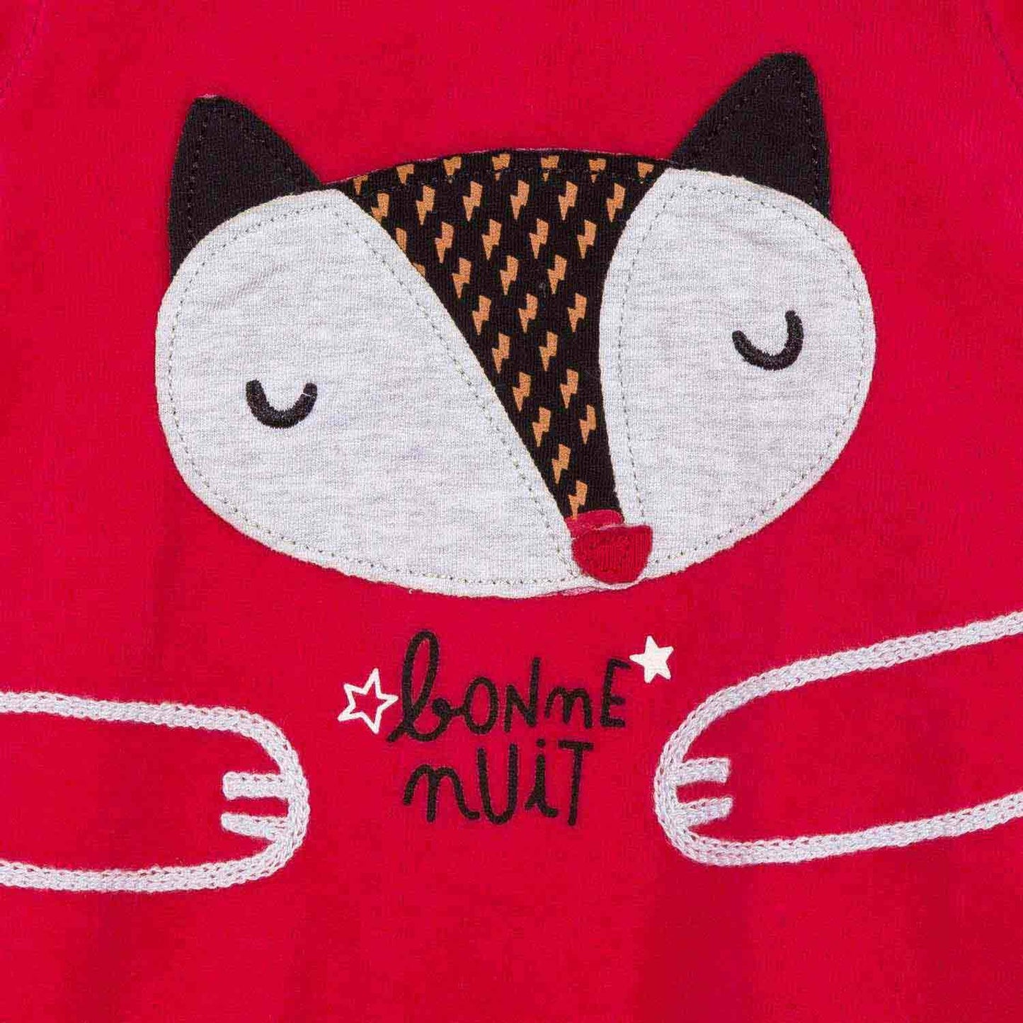 Catimini Velvet Onesie with Fox Motif (3m)