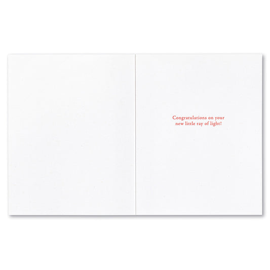 Welcome Baby Card - “WITH EVERY NEWBORN BABY, A LITTLE SUN RISES.”