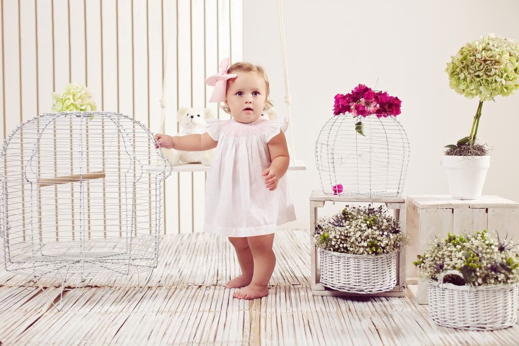 Dondolo Bishop Dress in Light Pink