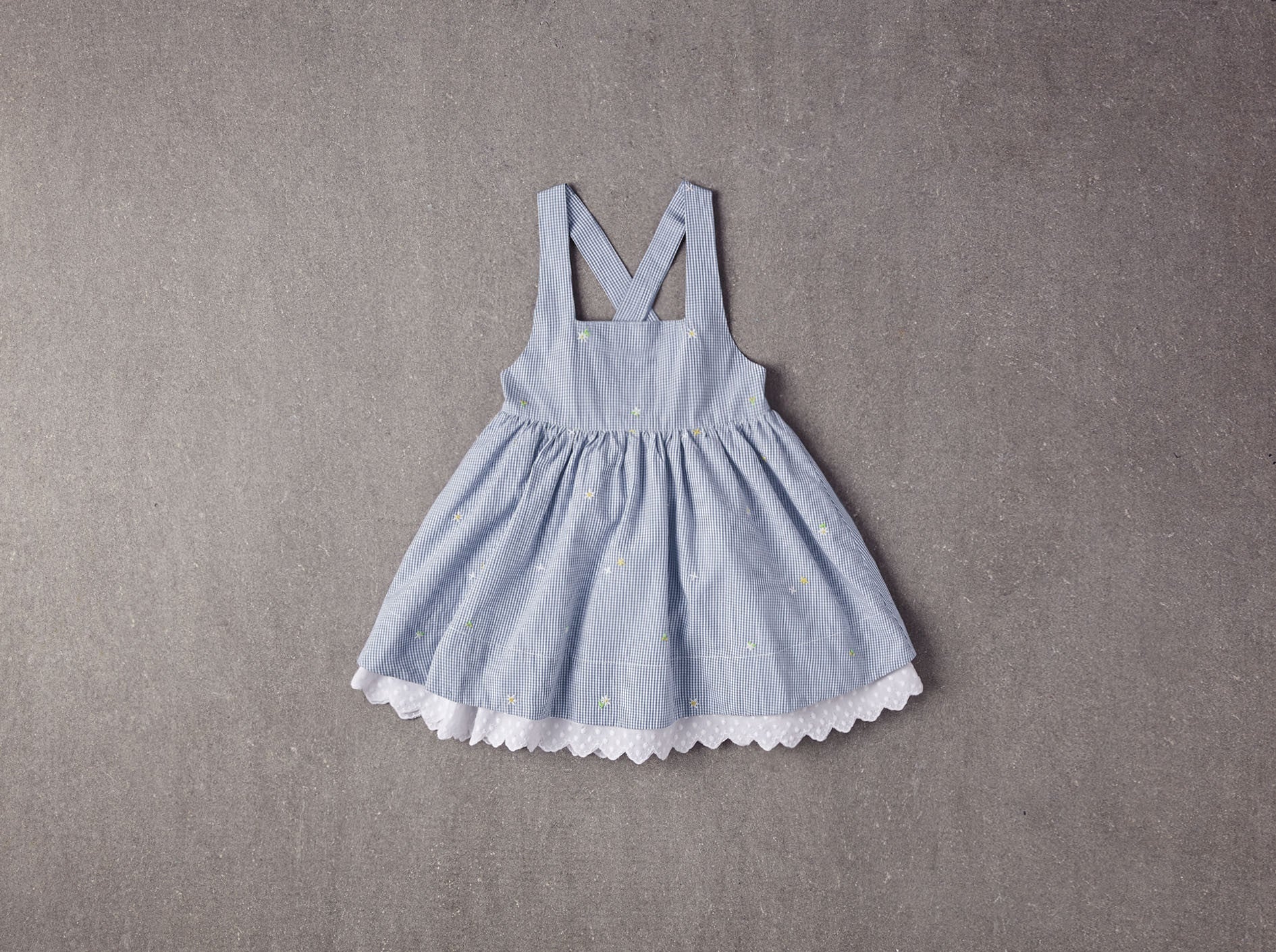 Nellystella Rae Dress in Edelweiss Plaid Embroidery
