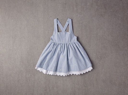 Nellystella Rae Dress in Edelweiss Plaid Embroidery