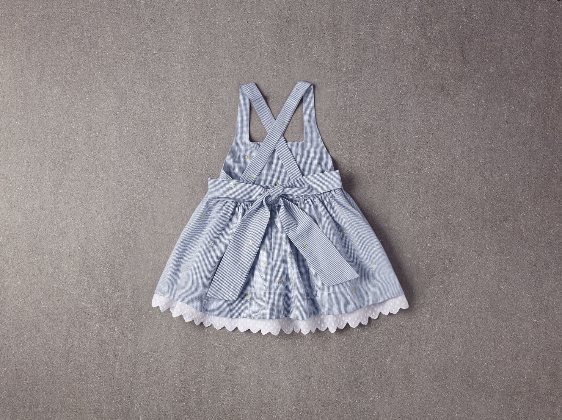 Nellystella Rae Dress in Edelweiss Plaid Embroidery