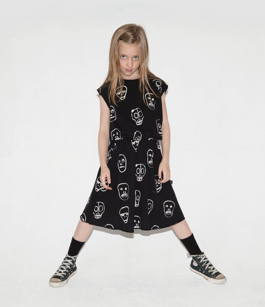 Nununu skull mask dress black