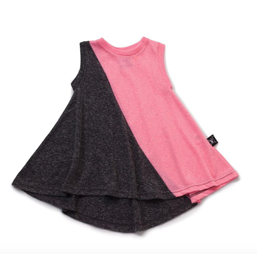 Nununu 360 Tank Dress in Charcoal/Pink (18-24m)  The Girls @ Los Altos