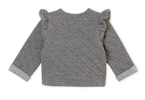 Petit Bateau Baby Girl's Houndstooth Cotton Tubic Cardigan (3m)