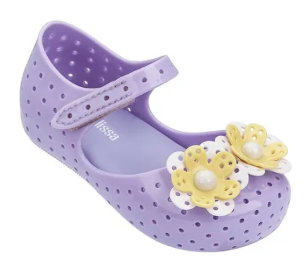 Mini Melissa: Furadinha XII in Lilac/Yellow (Size 5)