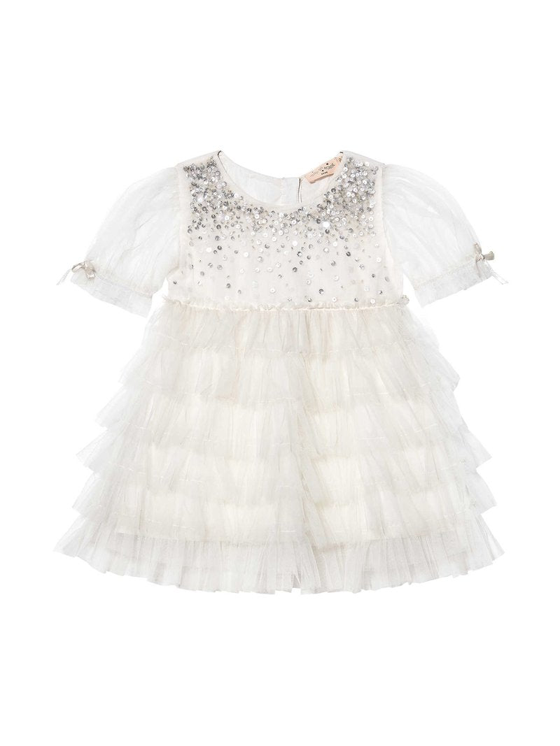 Tutu Du Monde Bébé Bijou Tulle Dress in Milk (12-18m)