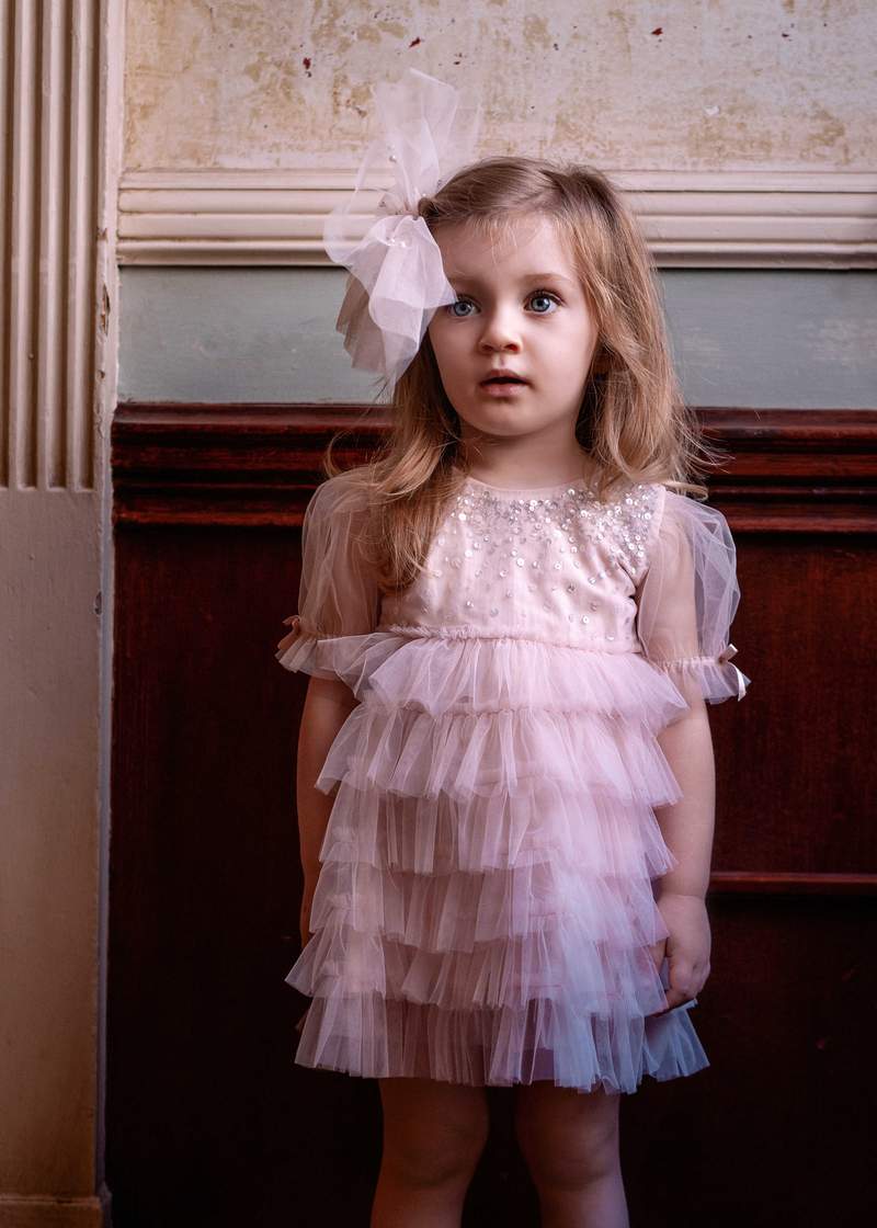 Tutu Du Monde Bébé Bijou Tulle Dress in Blush (6-12m)