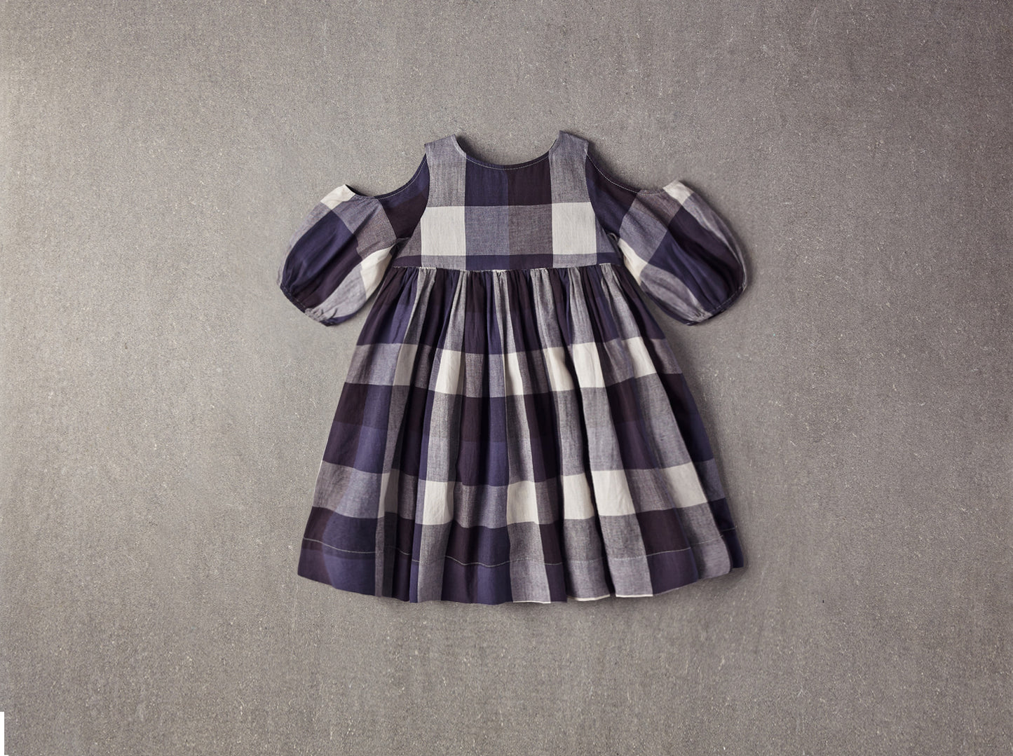 Nellystella Venessa Dress in Large Blue Plaid