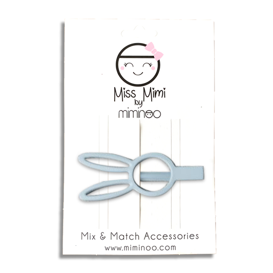 Bunny Rabbit Hair Clips - Light Grey