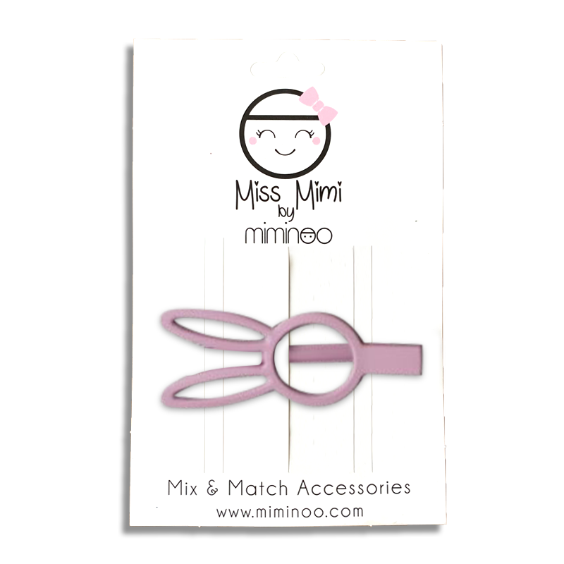 Bunny Rabbit Hair Clips in Rose