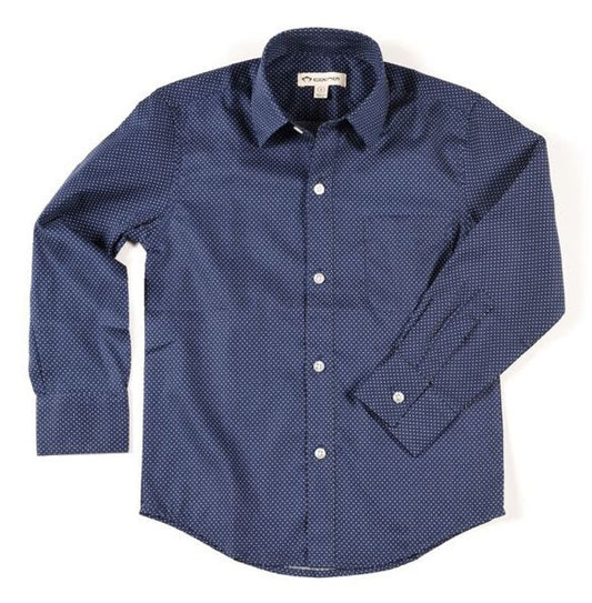 Appaman Boy's Shirt in Navy Dots (Size 2, 3, 6, 7)