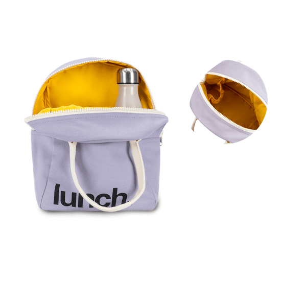 Fluf Zipper Lunch Bag - Lavender