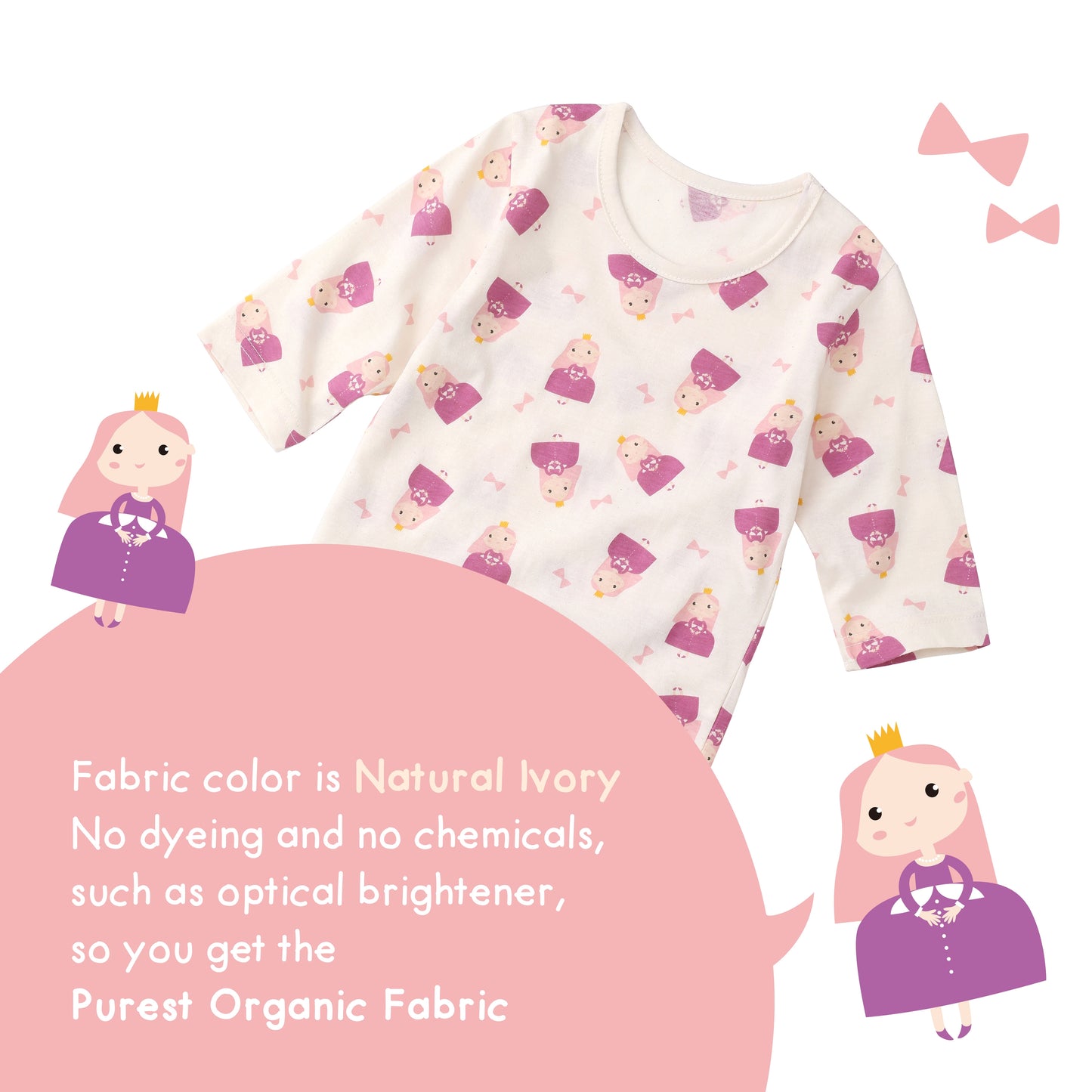 Organic 2 Pieces Pajama Set - Violet Girl