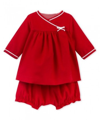 Petit Bateau Long Sleeve Baby Dress with Bloomers (6m, 12m, 18m) – The  Girls @ Los Altos