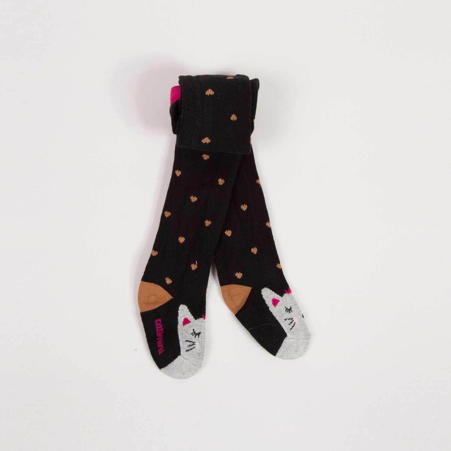 Catimini Baby Girl Kitten Print Tights (Size 9-12m, 12-18m)