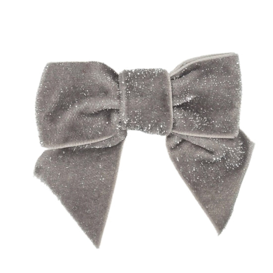 No Slippy Hair Clippy Aubrey Velvet Glitter Bow