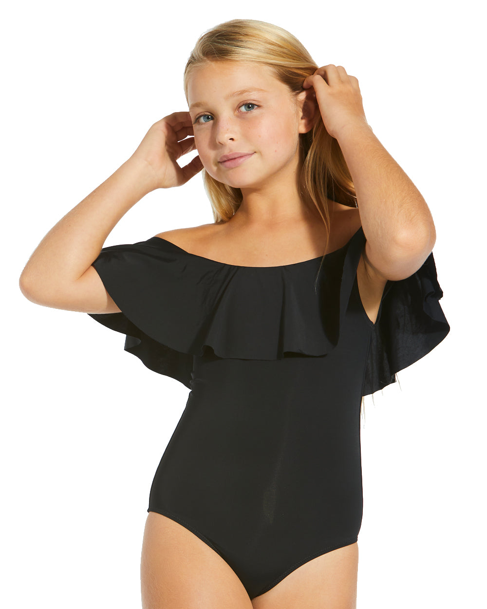 black swimsuit for girls