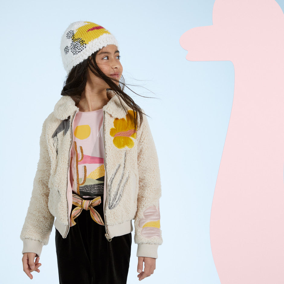 Catimini Girl's Faux Fur Bomber Jacket (Size 2, 4)