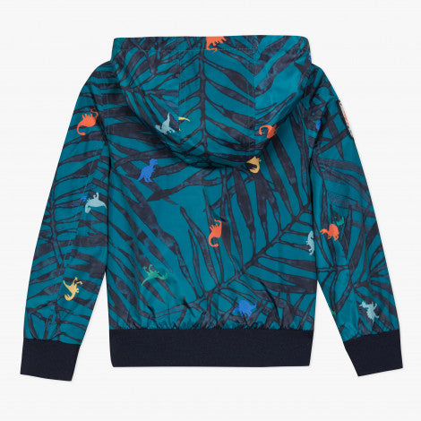 Catimini Hooded Reversible Jacket in Dinosaur Print (Size 4)