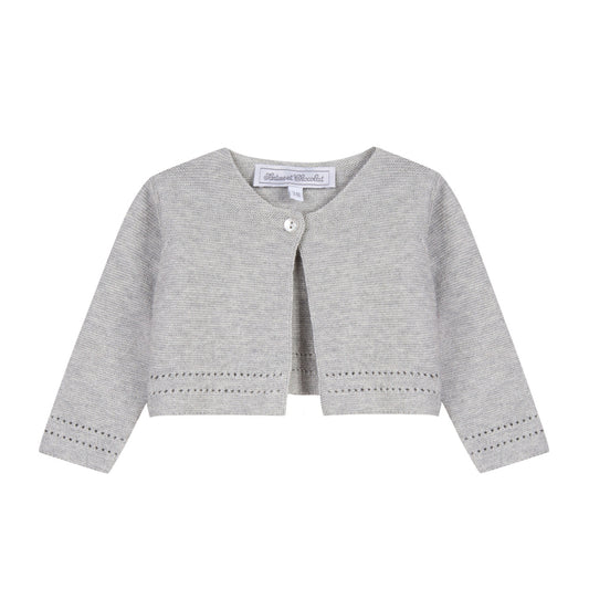 Tartine et Chocolat Grey Baby Cardigan (Size 6m)