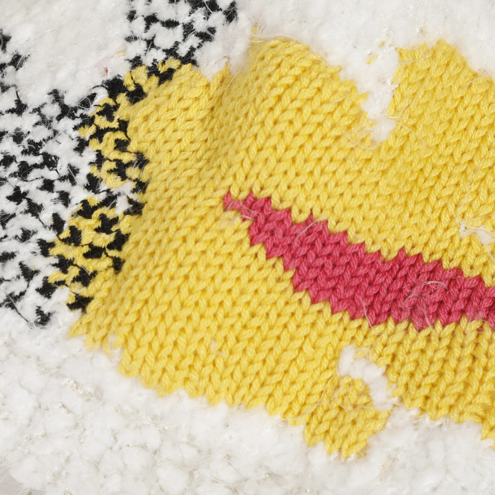 Catimini Girl Graphic Embroidered Jacquard Knit Hat (Size 2, 4, 7/8)