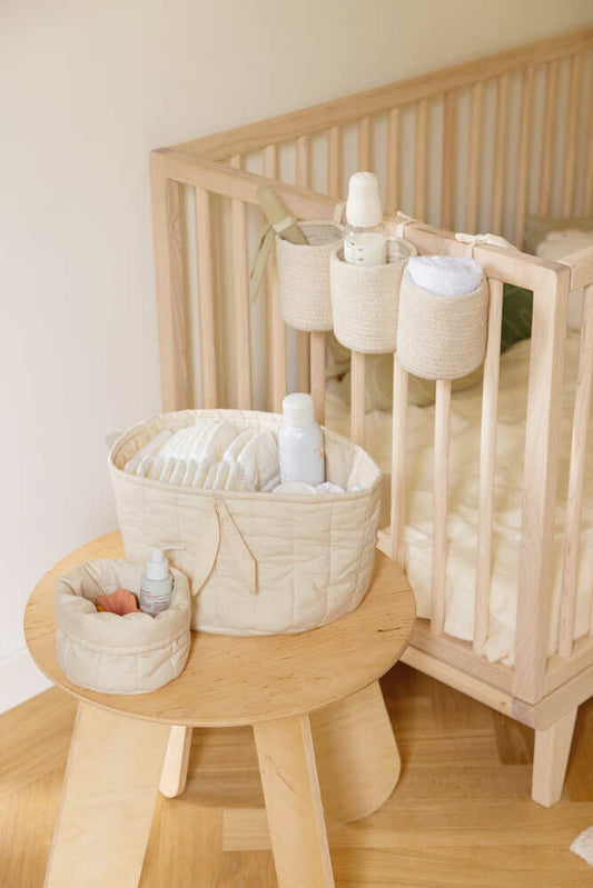 Set of two quilted baskets - Bambie Natural