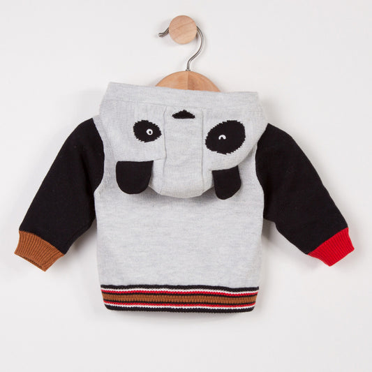 Catimini Two-tone Hooded Knit Cardigan