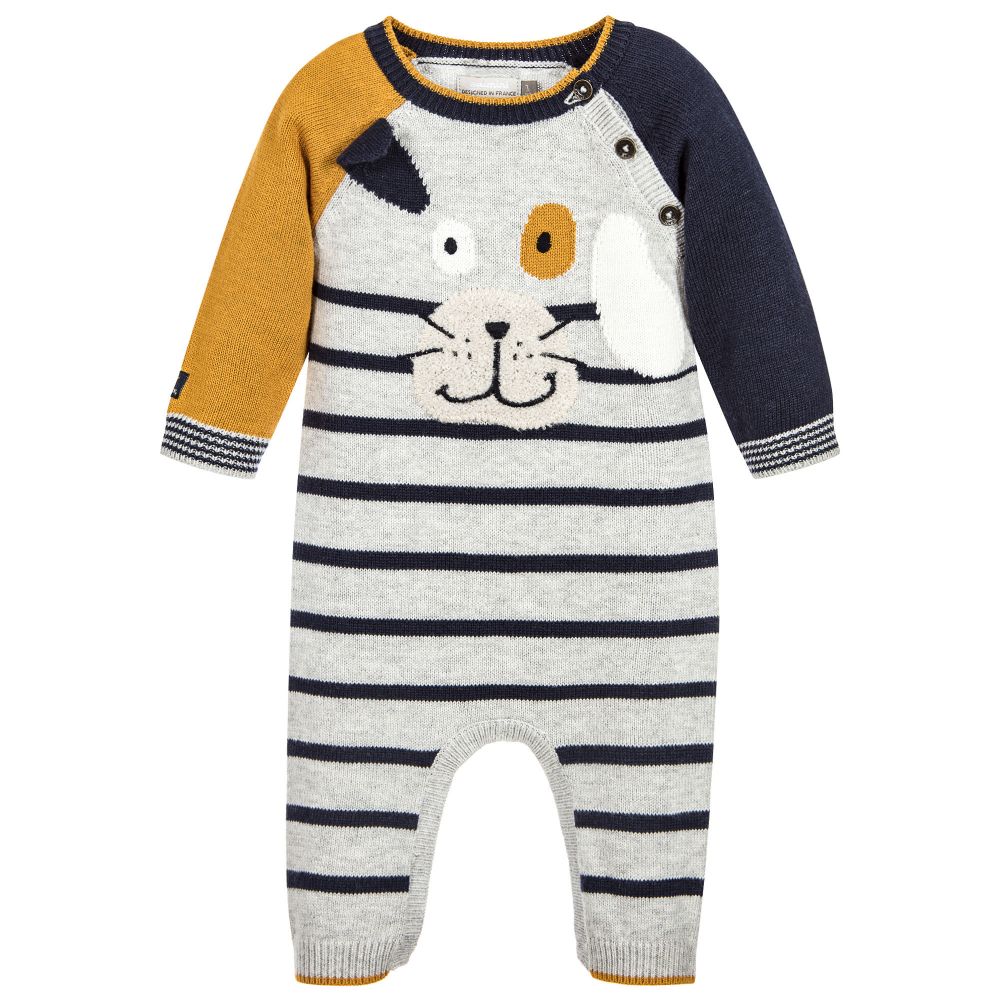 Catimini: Knitted Dog Jumpsuit (3m, 12m)