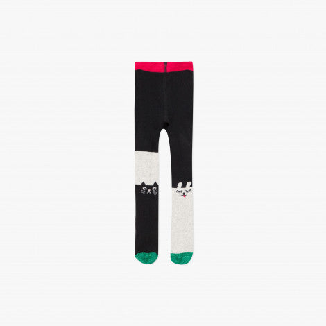 Catimini Little Girl 2 in 1 Cats & Dogs Pattern Tights