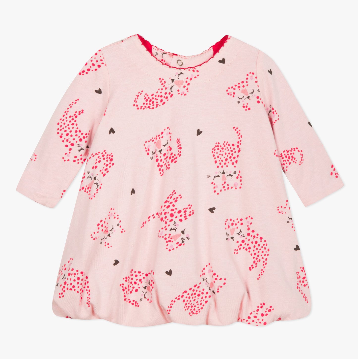 Catimini Baby Girl Panther Print Bubble Dress (Size 6m, 9m)