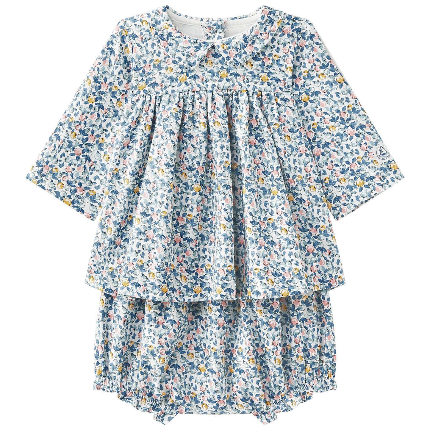 Petit Bateau Fruit Print Dress with Bloomers