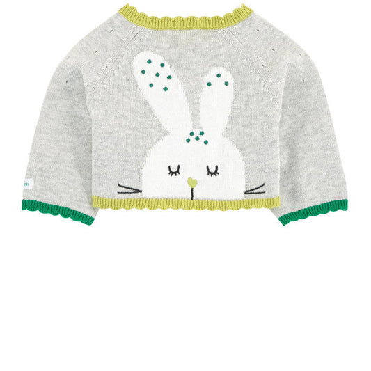 Catimini Baby Girl Cardigan With Rabbit Pattern(3m, 6m, 18m)