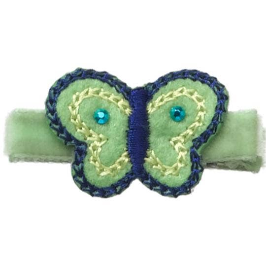 No Slippy Hair Clippy - Tilly Lime Butterfly Novelty Hair Clip