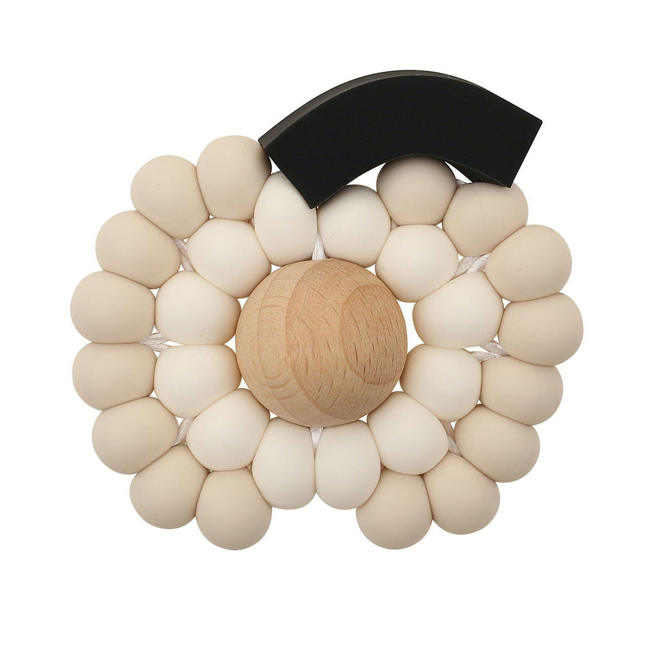 Wood & Silicone teether Apple Beige
