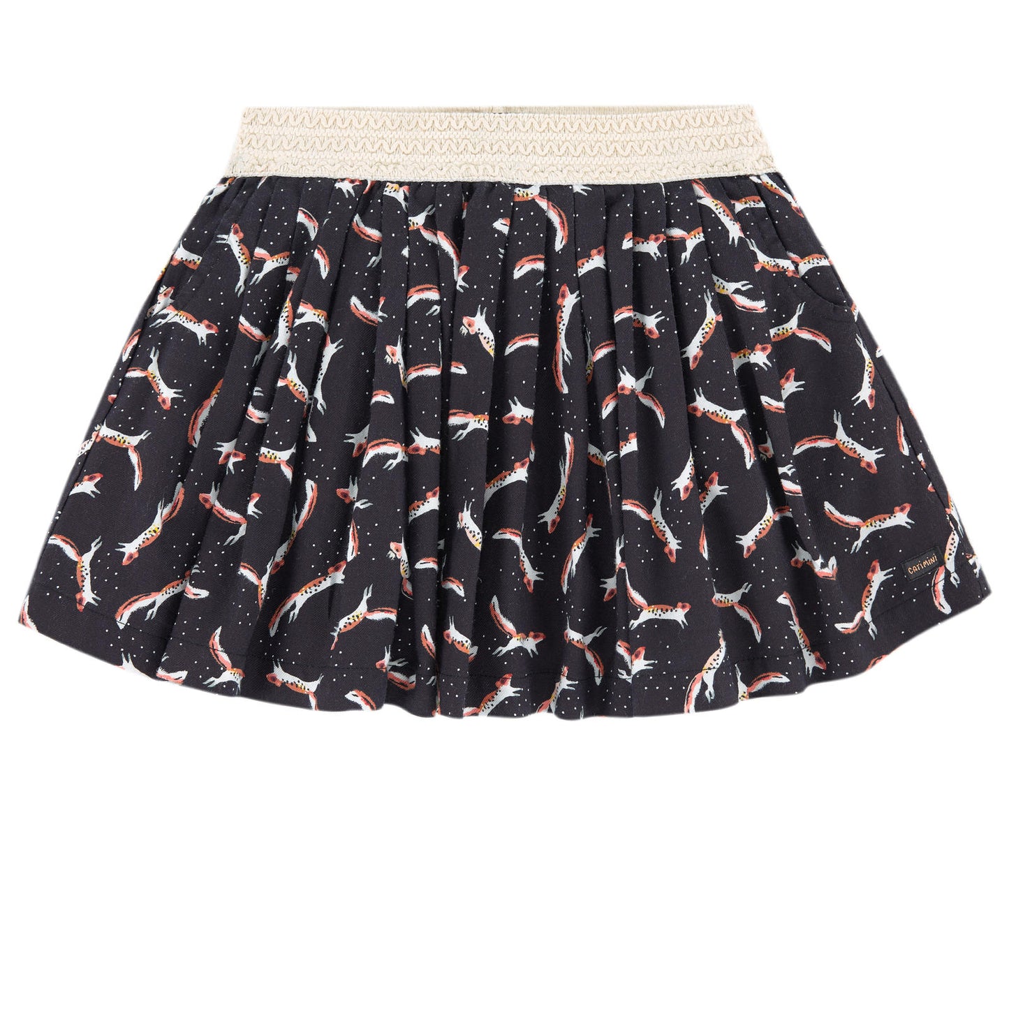 Catimini Fox Pattern Printed Skirt