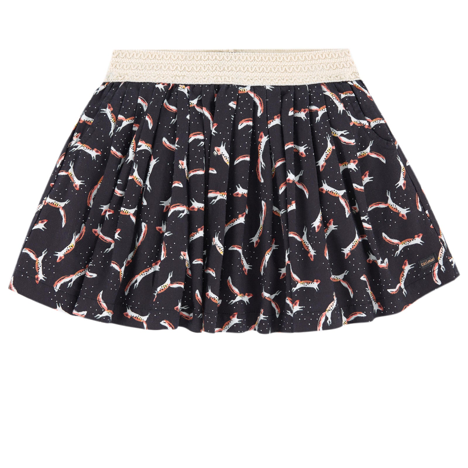 Catimini Fox Pattern Printed Skirt