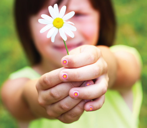 Flowers Tattoo Nail Art