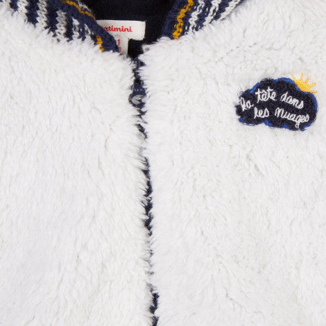 Catimini Jacket in Jacquard and Fur