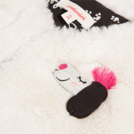 Catimini Little Girl Snow white Faux Fur Vest (6m, 12m, 18m)