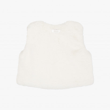 Catimini Little Girl Snow white Faux Fur Vest (6m, 12m, 18m)
