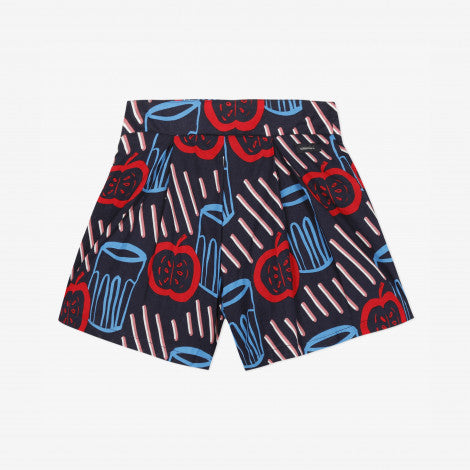 Catimini Girl's Blue Printed Shorts (Size 4, 6)