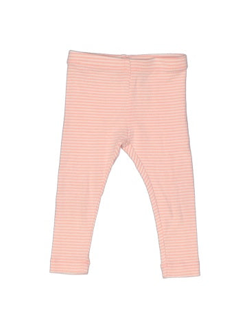 Tea Collection Striped Capri Baby Leggings in Peach Blush (3-6m)