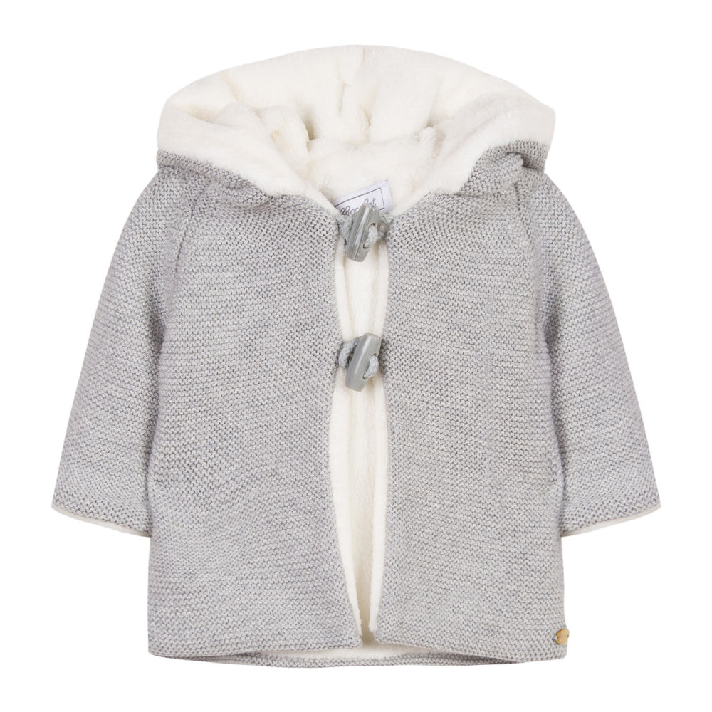 Tartine et Chocolat Marl Coat with Fur Lining (Size 6m, 1A, 18m)