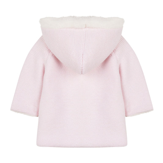 Tartine et Chocolat Marl Coat with Fur Lining (Size 6m, 1A, 18m)