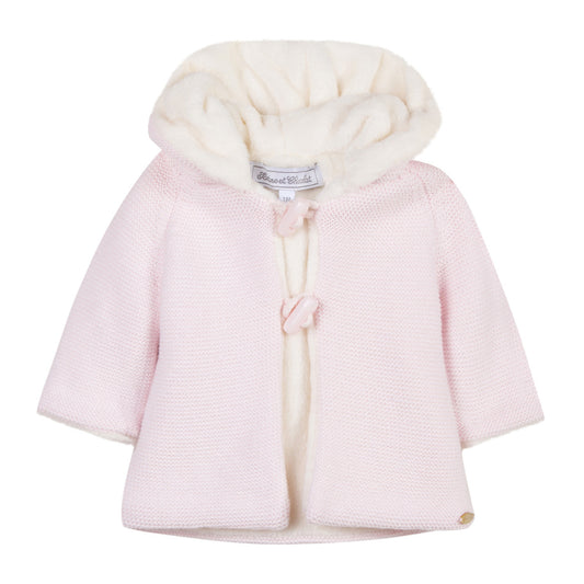 Tartine et Chocolat Marl Coat with Fur Lining (Size 6m, 1A, 18m)