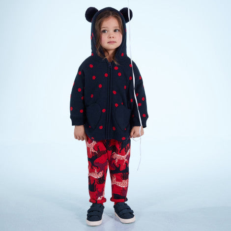Catimini Little Girl Knitted Coat with Fur Spots (12m, 3A)