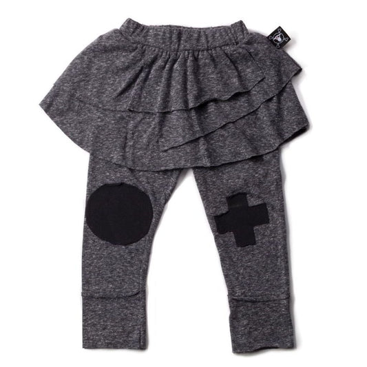 Nununu Patch Leggings Skirt Charcoal (6-12m, Size 4-5)