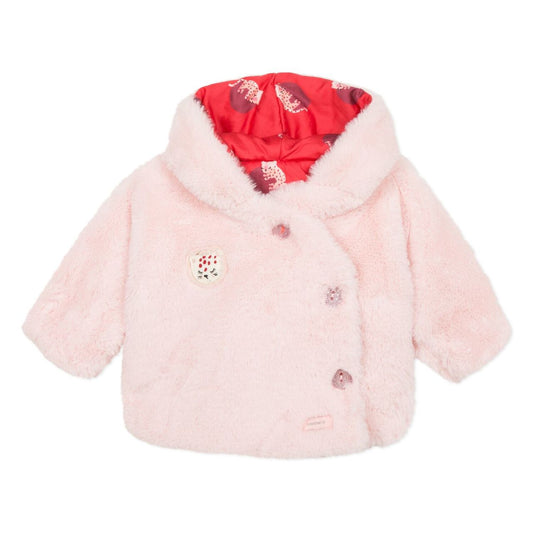 Catimini Baby Girl Reversible Cozy Jacket (Size 6m, 9m, 12m, 18m)